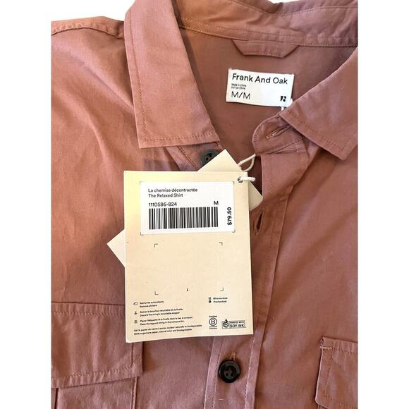 NWT Frank and Oak Relaxed Men’s Button Down - Picture 5 of 9